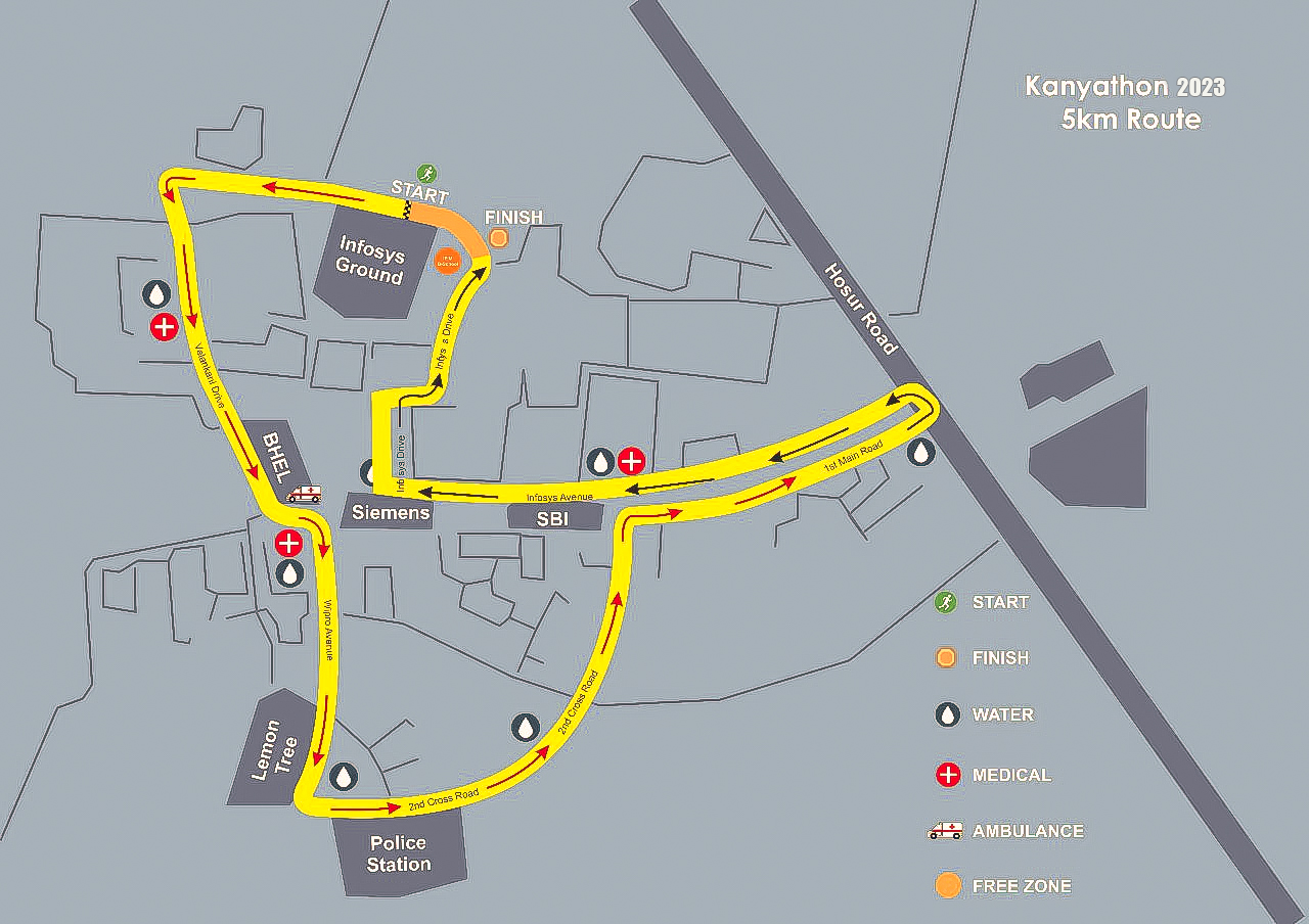 Kanyathon 2024   5km Route 